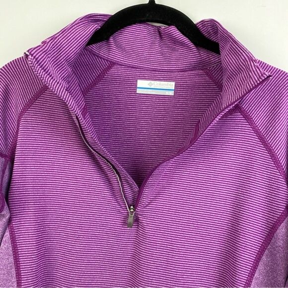 Columbia Active 1/2 Zip Lightweight Purple Pullover - Picture 7 of 12